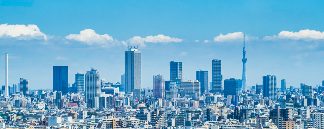 高層ビルが立ち並ぶ東京の様子